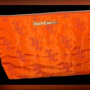 Juicy Couture Vibrant Orange Makeup Pouch, Bag
